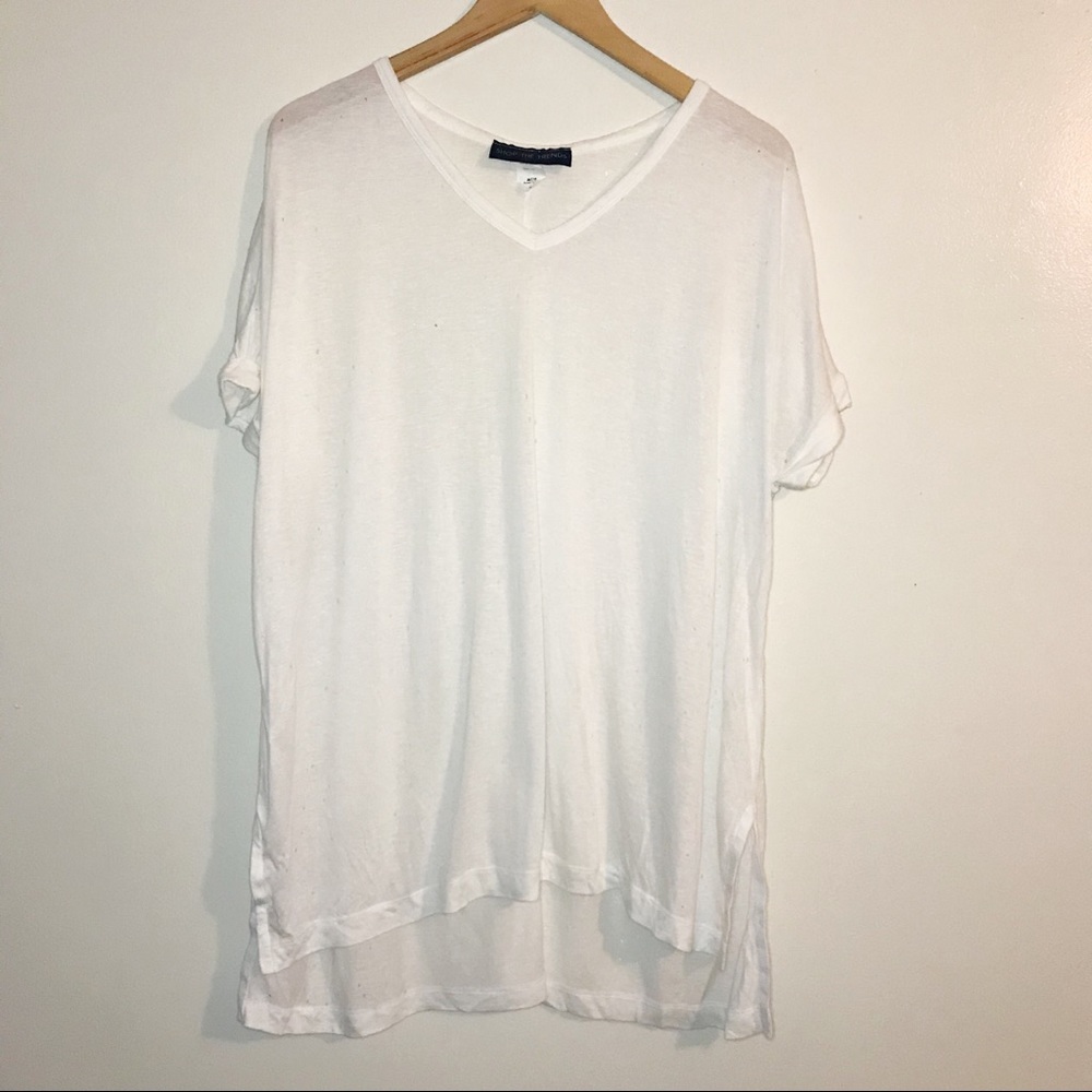White Oversized Distressed T-shirt